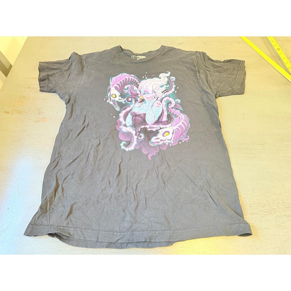 TeeVillain Ursula Little Mermaid Graphic Tee Black  Large Flotsam Jetsam T-Shirt